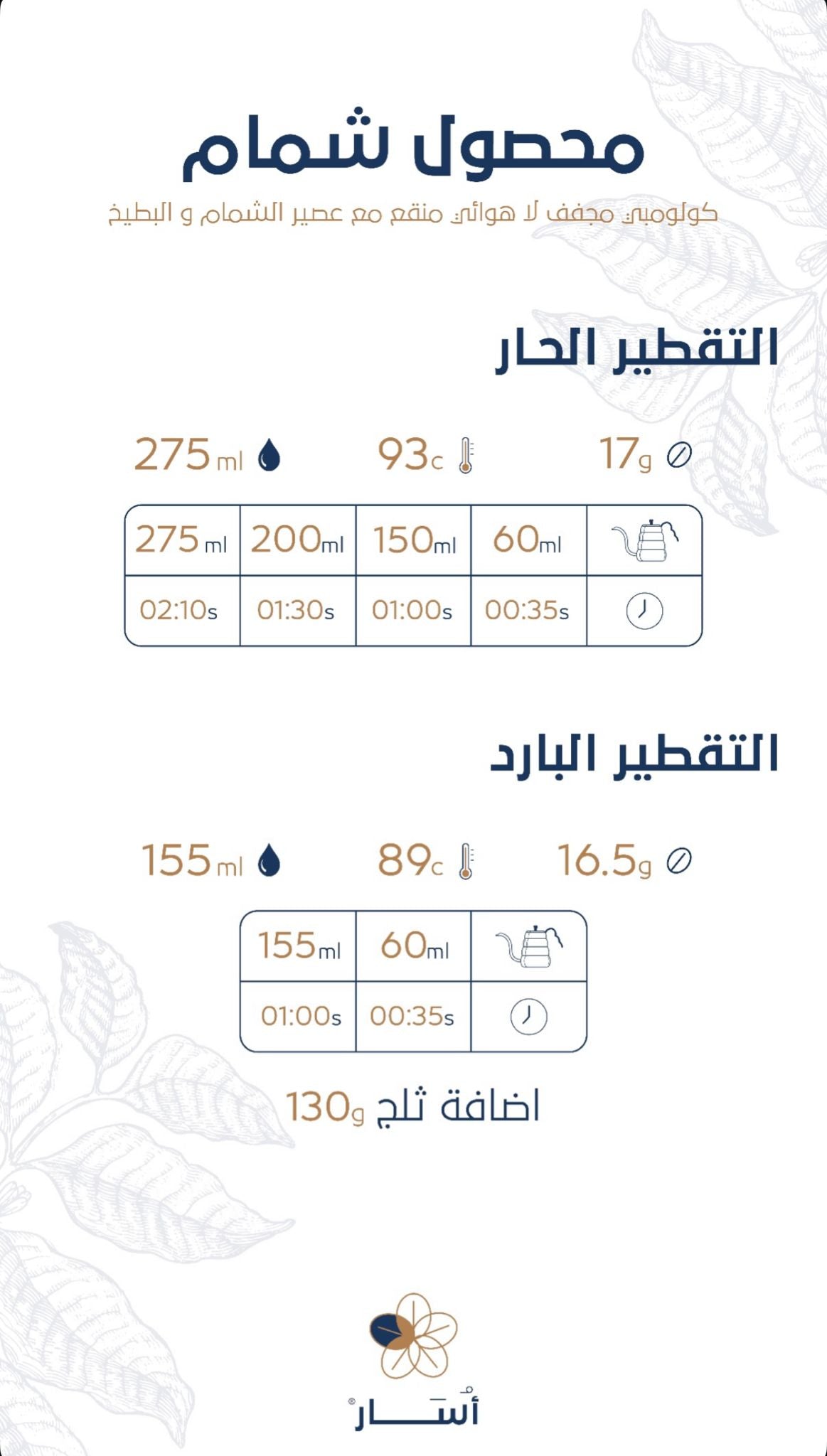 شمام - كاتورا كولومبي منقع مع عصير الشمام والبطيخ مجفف لا هوائي 200 غرام